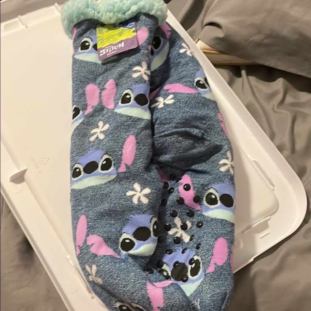 Disney Blue and Pink Stitch Footie One Piece